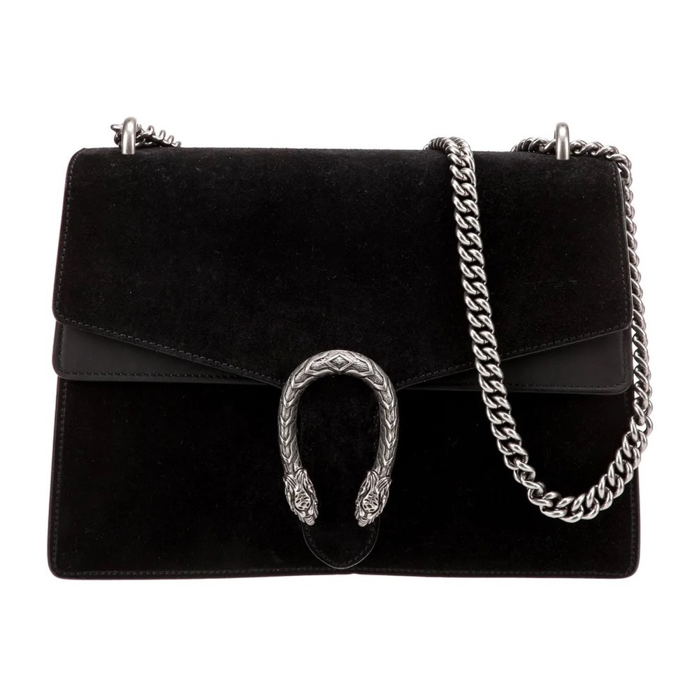 Gucci Medium Dionysus in Black Suede
